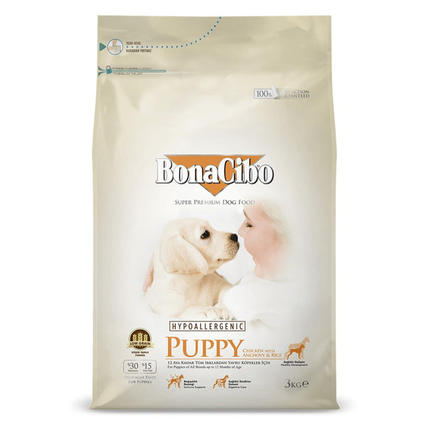 Bonacibo Puppy Food Chicken And Rice - 3Kg pets-park-pk