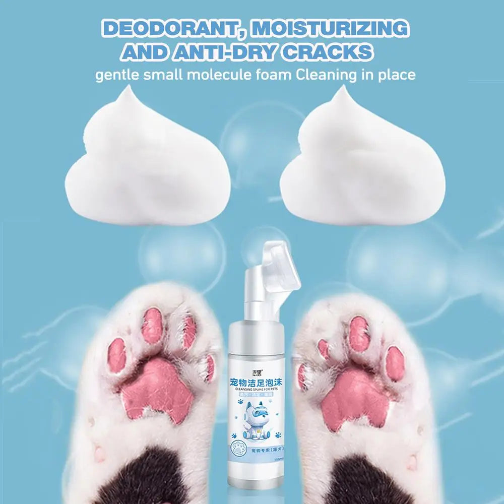 NoRinse Pets Paw Foaming Cleanser with Brush Head 150ml (Free Deliv