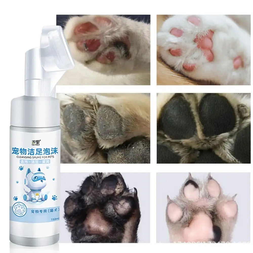 NoRinse Pets Paw Foaming Cleanser with Brush Head 150ml (Free Deliv