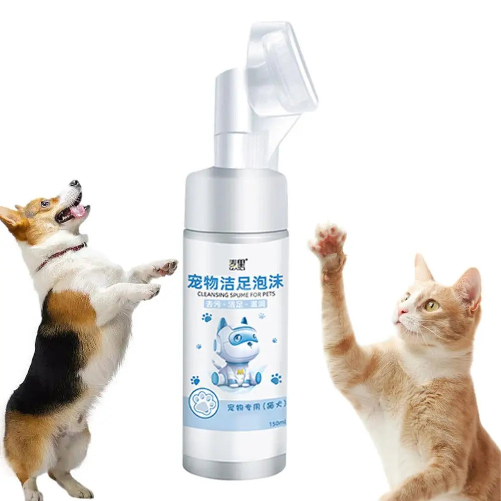 NoRinse Pets Paw Foaming Cleanser with Brush Head 150ml (Free Deliv