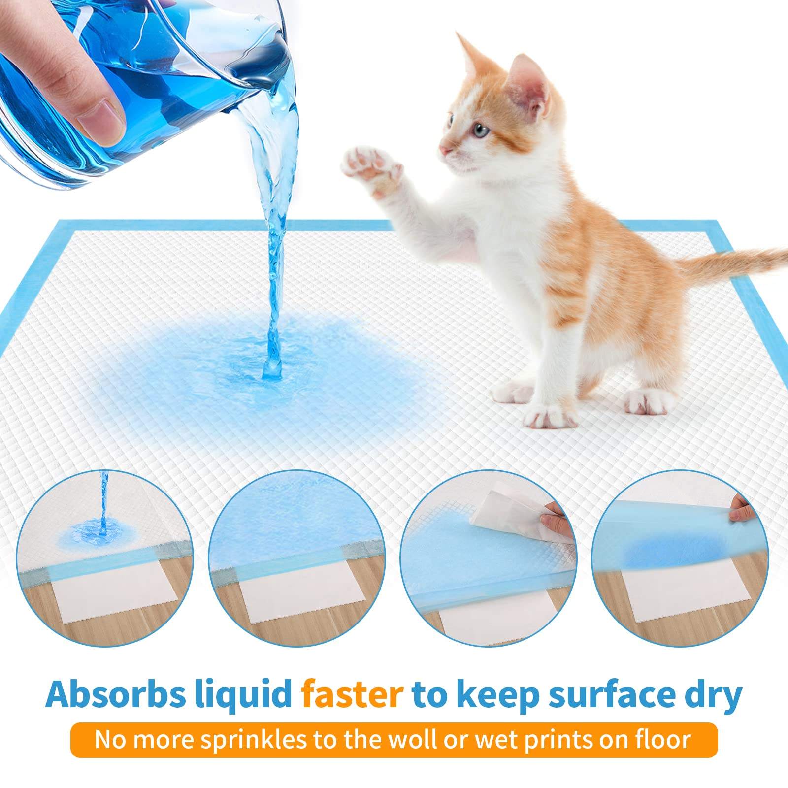 Super Absorbent Leak-Resistant Puppy/Kitten/Dog Training Pee Pads Extra Large 60*90CM pets-park-pk
