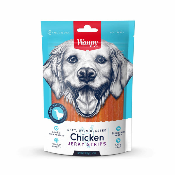 Wanpy Chicken Jerky Chips Treat For Dogs - 100 g pets-park-pk