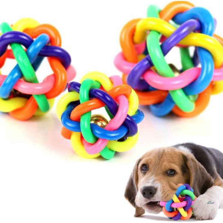 Colorful Rubber Training Chew Ball for cats and dogs pets-park-pk