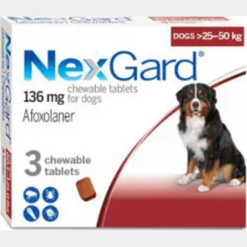 Nexgard Chewable Tablets for Dogs 25-50Kg pets-park-pk