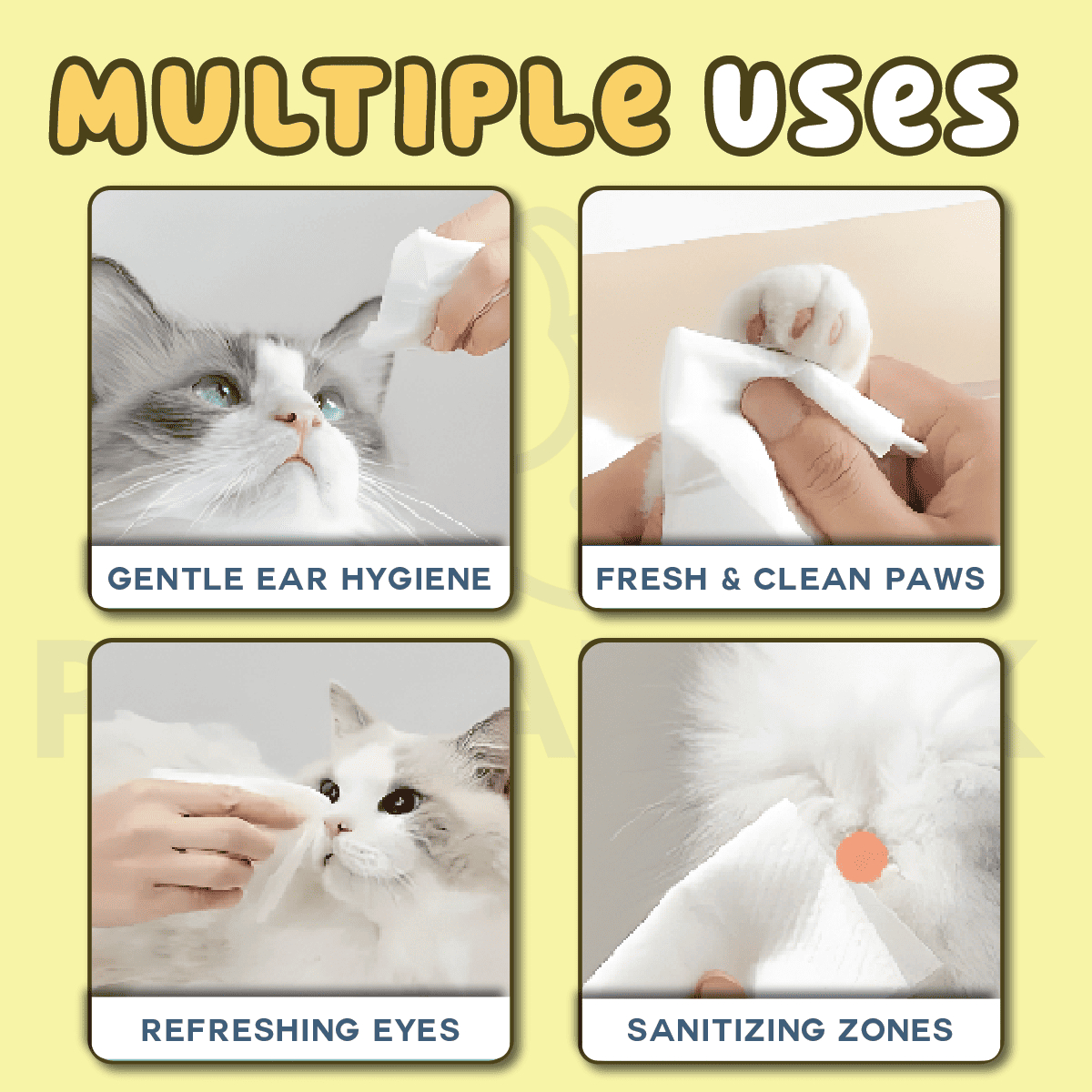 Cat/Dog Cleaning Wipes (100 Pieces)  (Free Delivery)