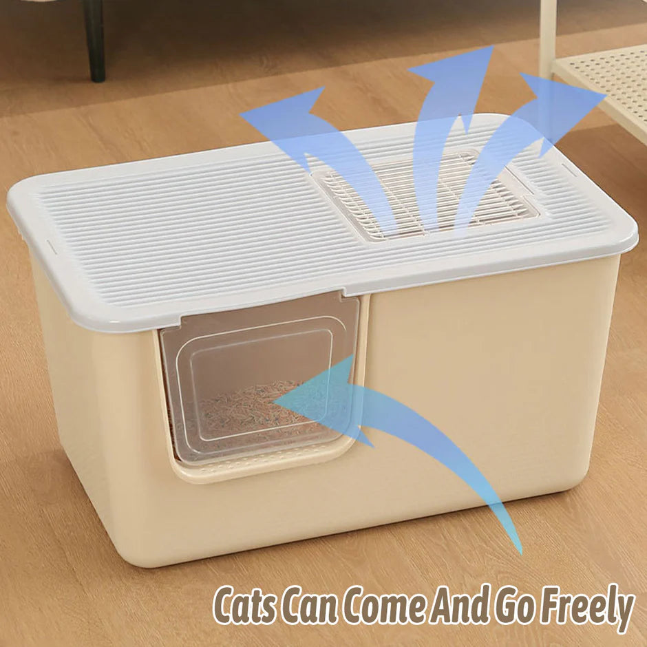 Happy Hatch Dual-Entry Enclosed Cat Litter Box – PetsPark.pk