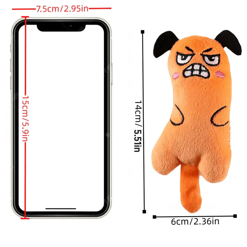 Angry Face Plush Toy for Cats pets-park-pk