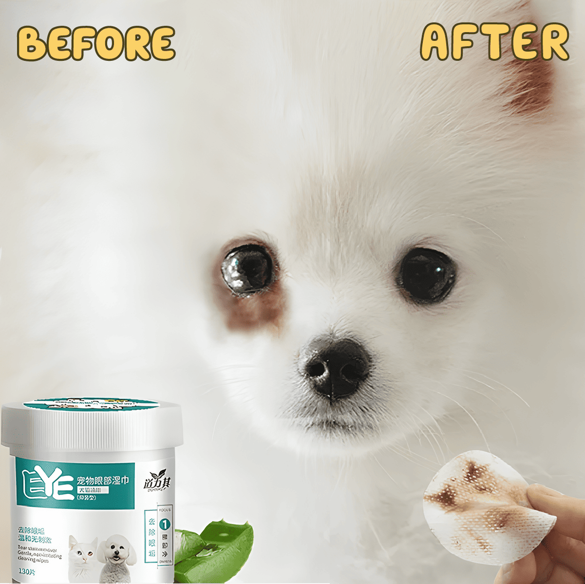 Best Quality Eye Cleaning Wipes for Cats & Dogs 100 Wipes Free Delivery pets-park-pk