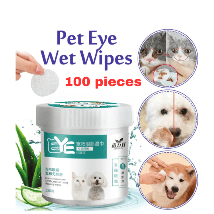 Best Quality Eye Cleaning Wipes for Cats & Dogs 100 Wipes pets-park-pk