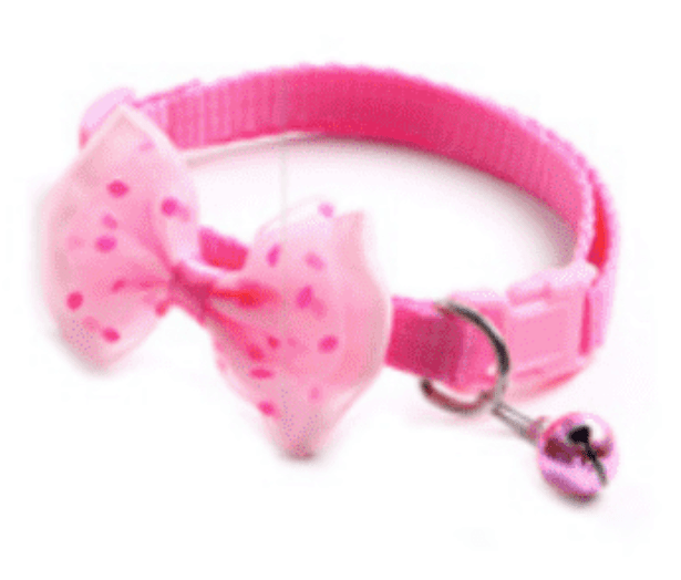 Cat Bow Collars with Bell Adjustable For Cats pets-park-pk