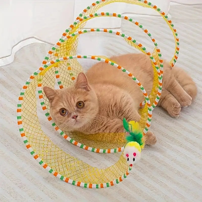 Cat Long Tunnel Toy with Ball for All Ages pets-park-pk