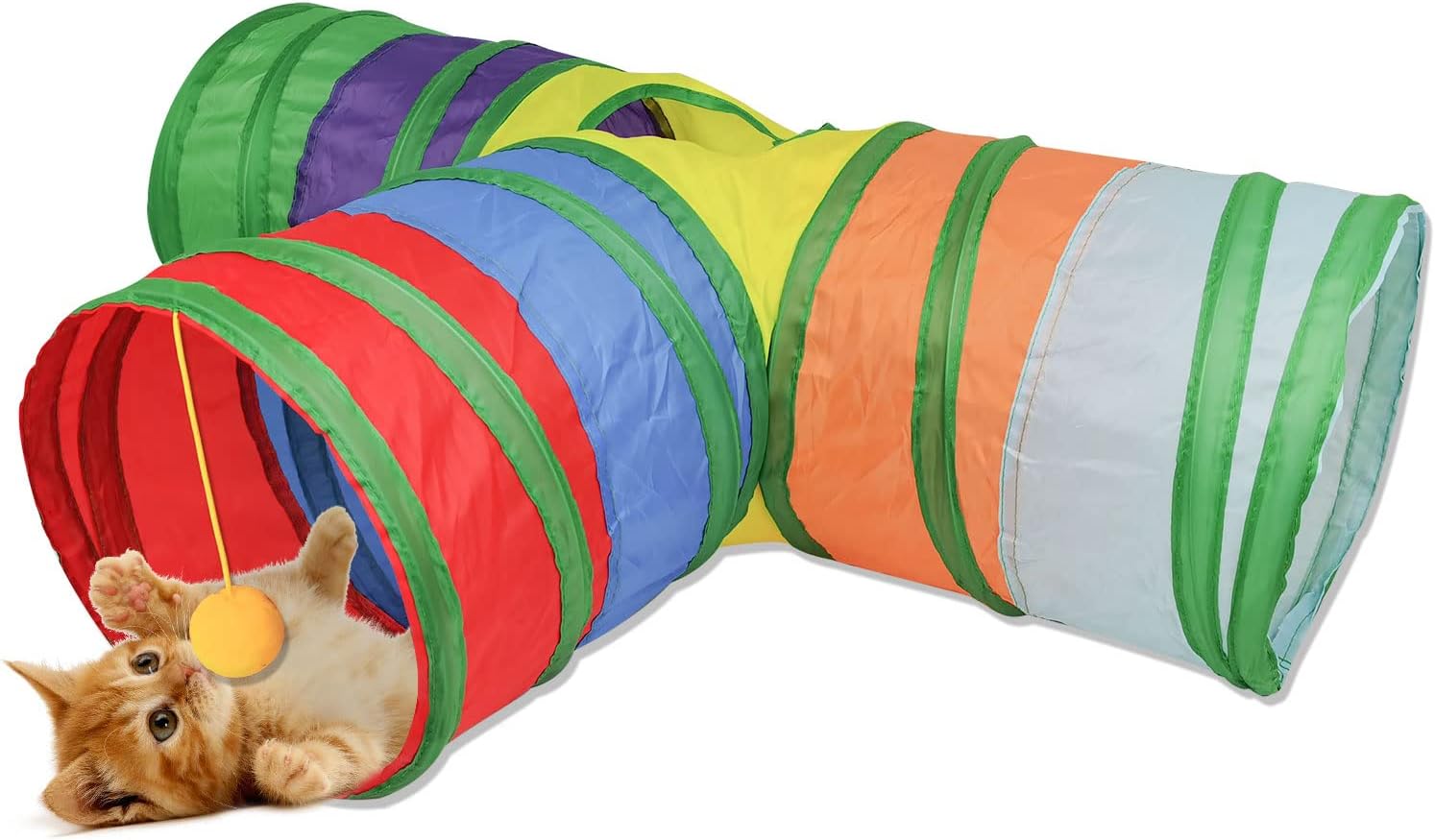 Cat Long Tunnel Toy with Ball for All Ages pets-park-pk
