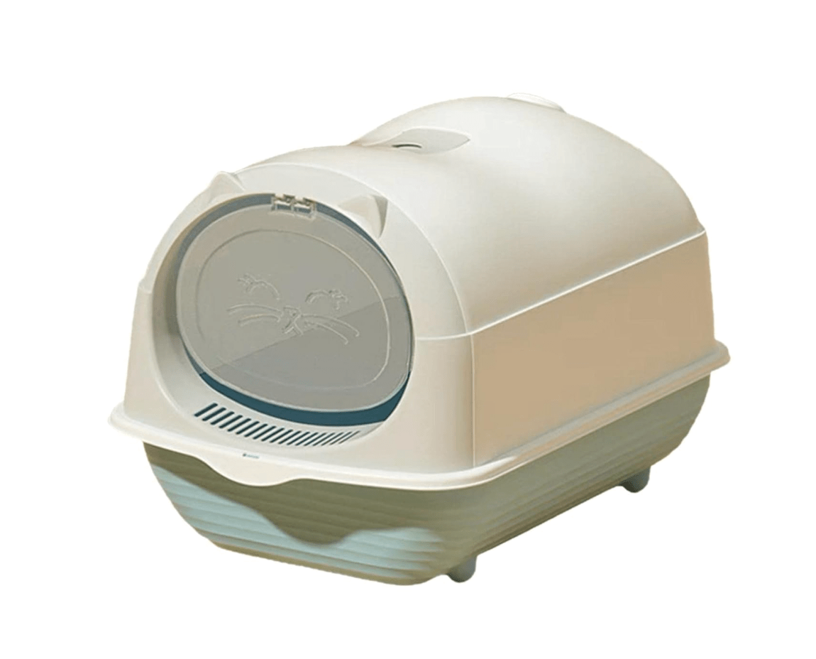 Cat Shape Colorful Covered Litter Box pets-park-pk