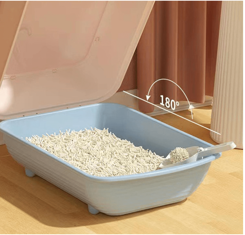 Cat Shape Colorful Covered Litter Box pets-park-pk