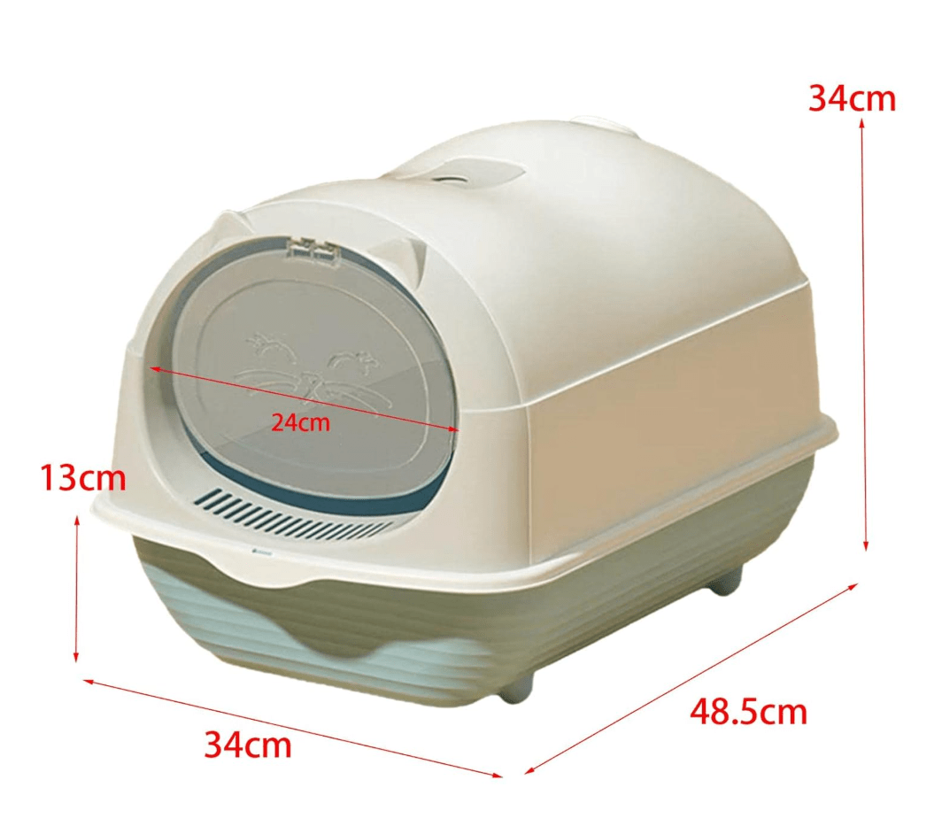 Cat Shape Colorful Covered Litter Box pets-park-pk