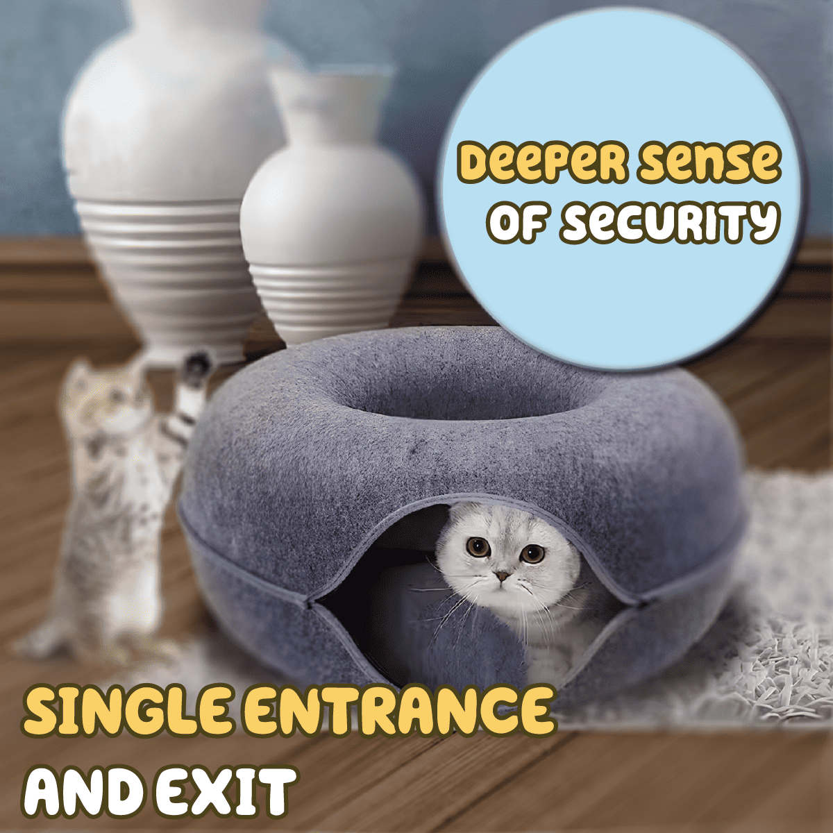 Cat Tunnel Bed for Indoor Cats Extra Large pets-park-pk