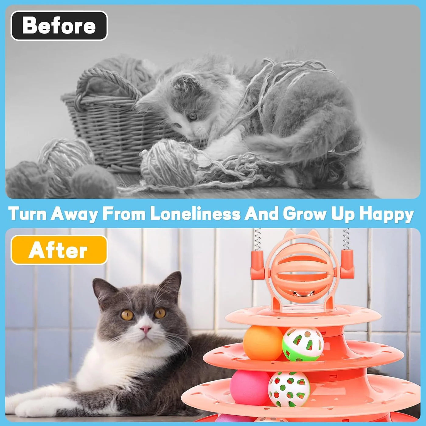 Cats Turntable Circle Track Toy with 2 Catnip Teaser Sticks pets-park-pk