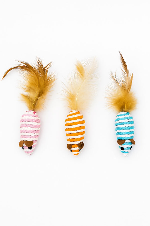 Colorful Rope Sisal Mouse Toy pets-park-pk
