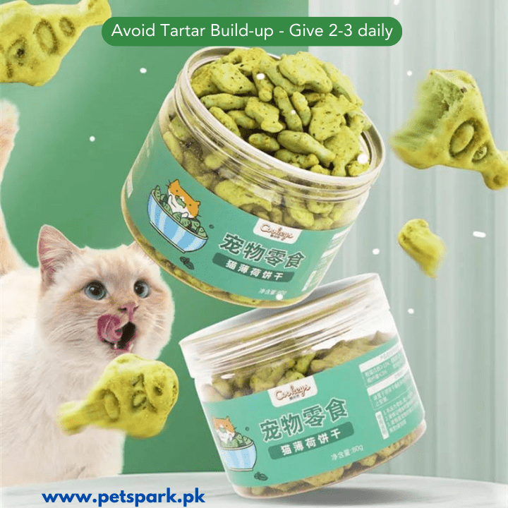 Cookey's Cat Dental Treats for Healthy Teeth with Catnip 80Grams pets-park-pk