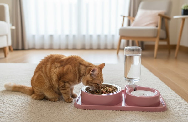 Corner Point Automatic Food Dispenser 500ML for Cats pets-park-pk