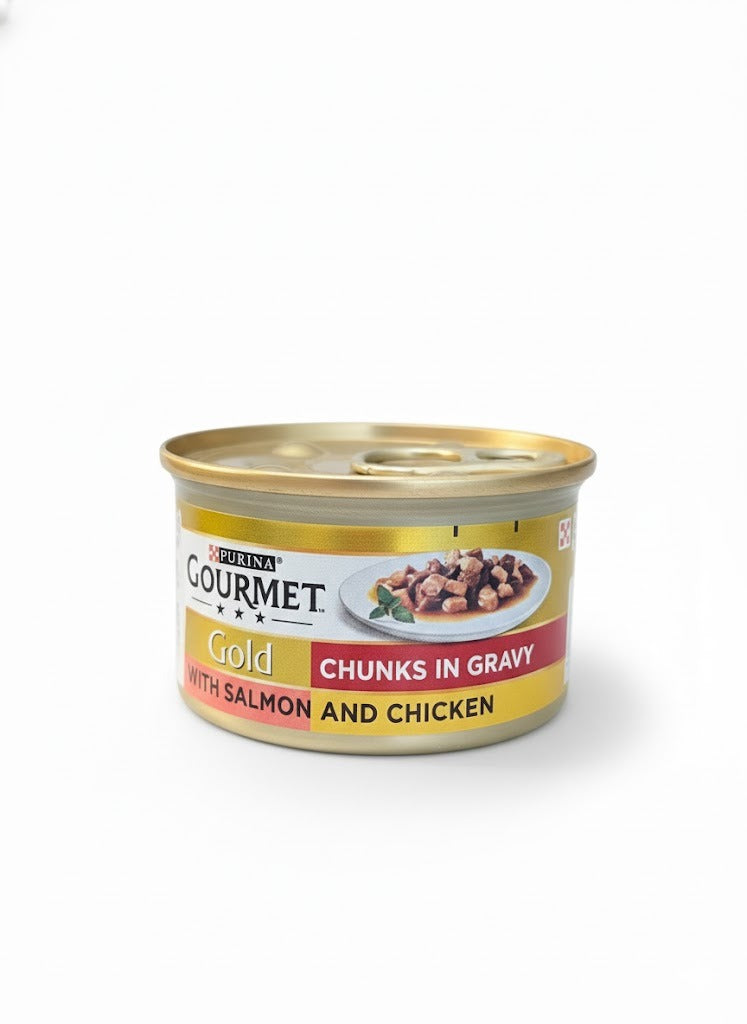 Gourmet Gold Tin Chunks in Gravy Wet Cat Food 85Grams pets-park-pk