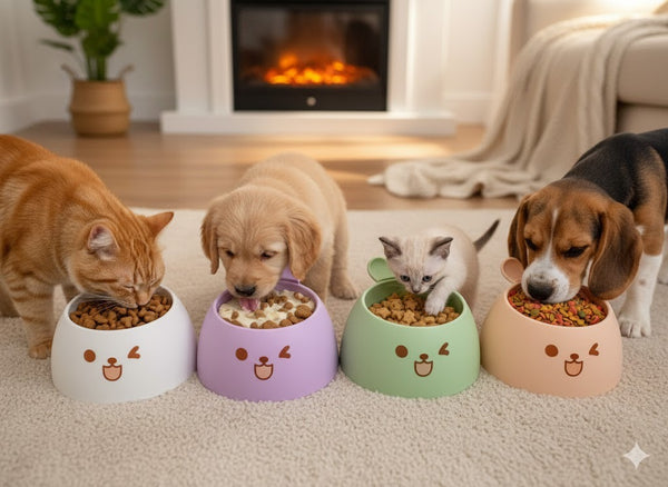 HappyFace Elevated Bowl for Cats & Kitten pets-park-pk