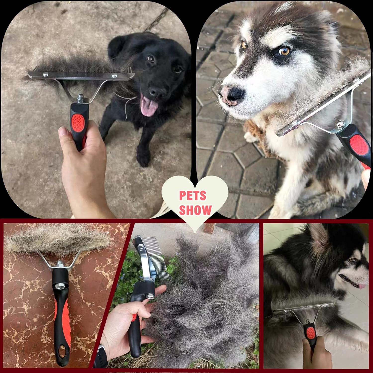 Large Undercoat Rake Comb for Deshedding Dogs & Cats pets-park-pk