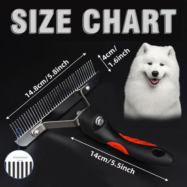 Large Undercoat Rake Comb for Deshedding Dogs & Cats pets-park-pk