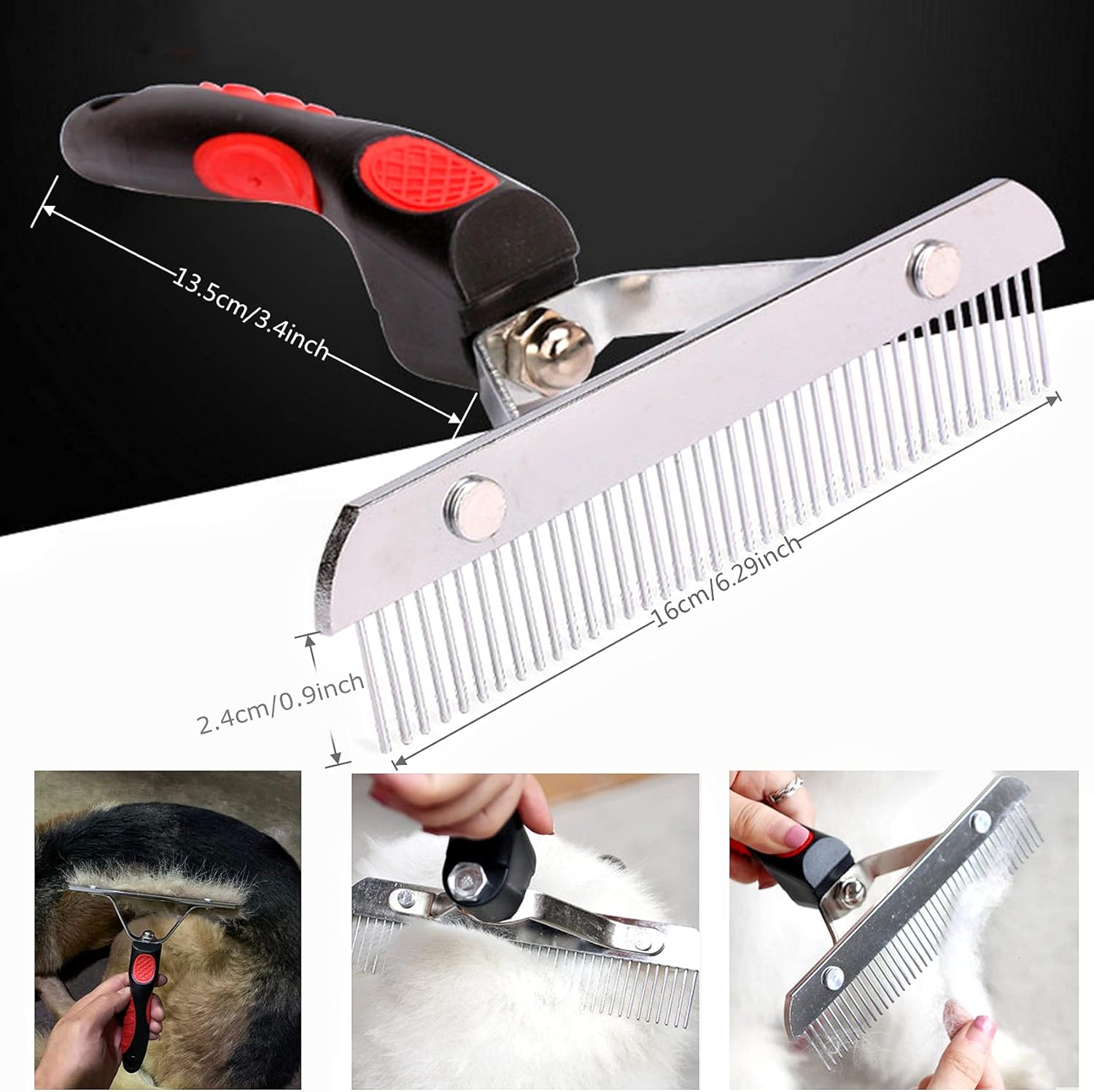 Large Undercoat Rake Comb for Deshedding Dogs & Cats pets-park-pk