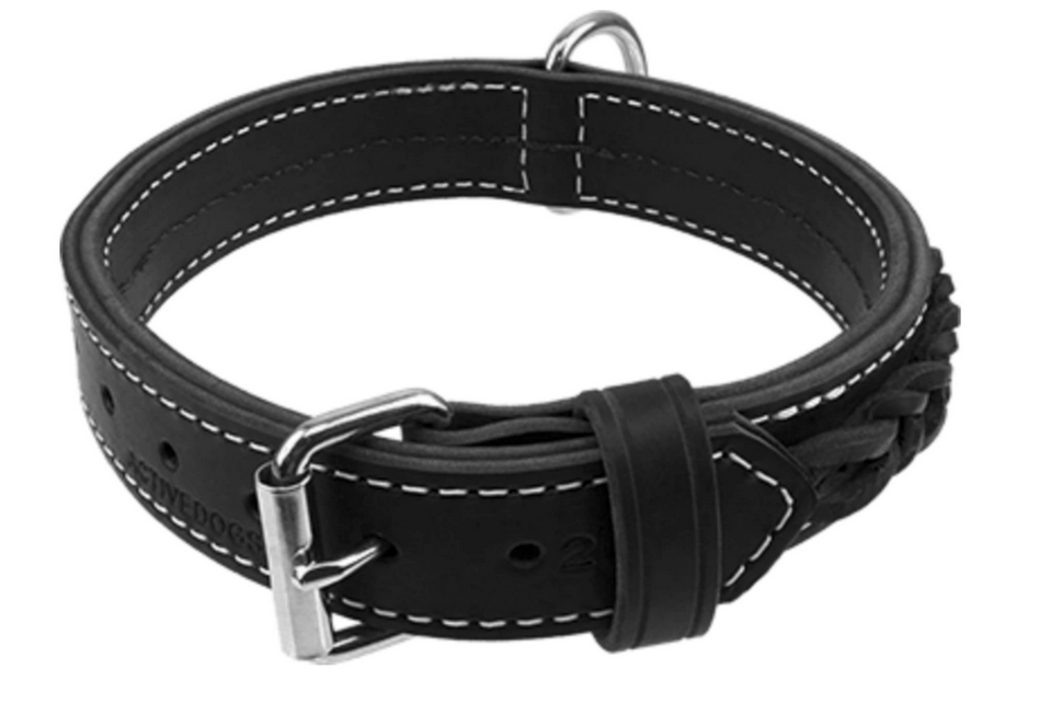 Leather Braided King Collar pets-park-pk