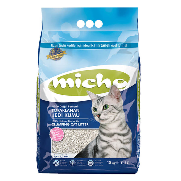 Micho Baby Powder Scented Natural Bentonite Clumping Cat Litter 7.5kg pets-park-pk