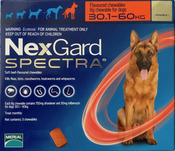 NexGard SPECTRA® Extra Large Dog 30-60kg Chewable Tablet 01 Tablet pets-park-pk