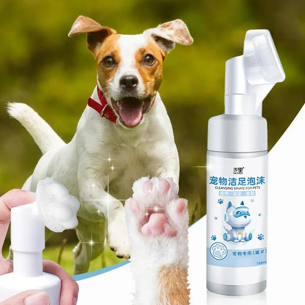 No-Rinse Pets Paw Foaming Cleanser with Brush Head - 150ml pets-park-pk