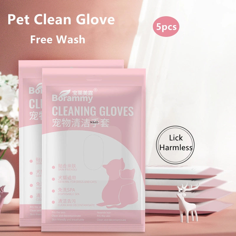 No Rinse Spa Wet Gloves for Pet Cleaning Free Delivery pets-park-pk