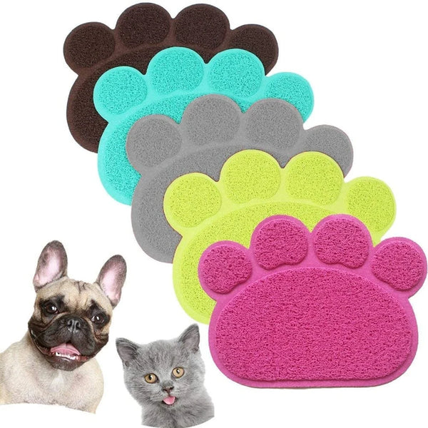 Non-Slip Paw Shaped Mat for Cat Litter Tray or Food Bowls 40cm*30cm pets-park-pk