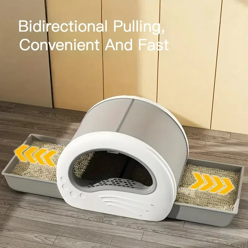 PawPalace Cat Litter Box with Sliding Tray pets-park-pk