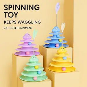PawSpin Track Tower for Cats pets-park-pk