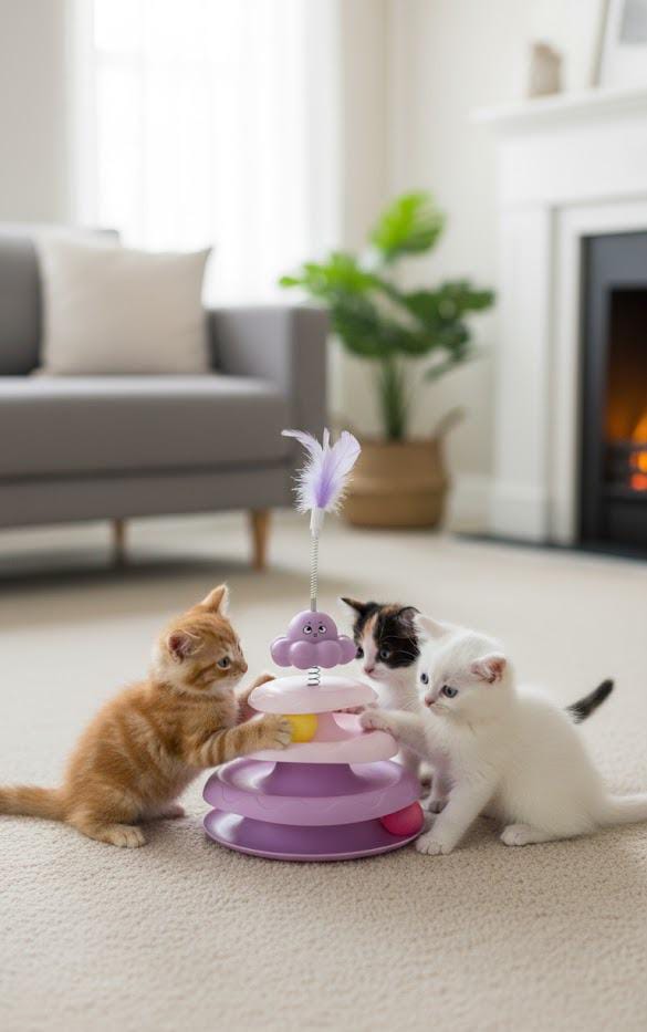 PawSpin Track Tower for Cats pets-park-pk