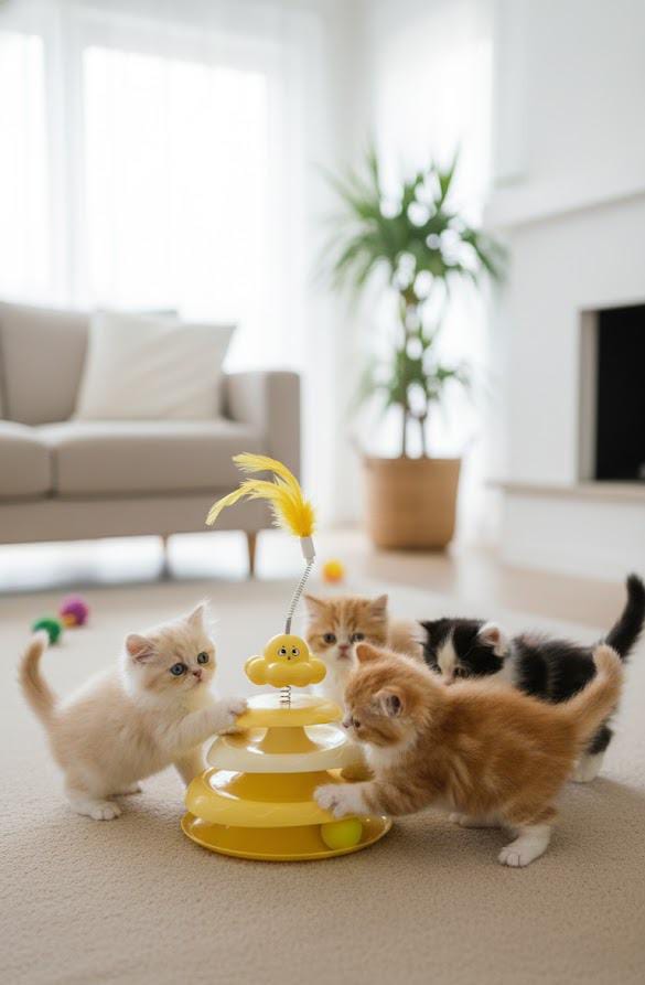PawSpin Track Tower for Cats pets-park-pk