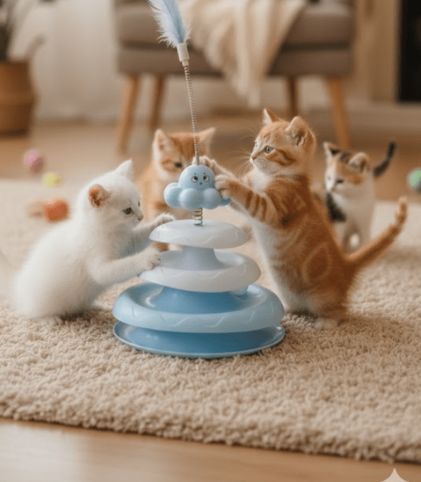 PawSpin Track Tower for Cats pets-park-pk