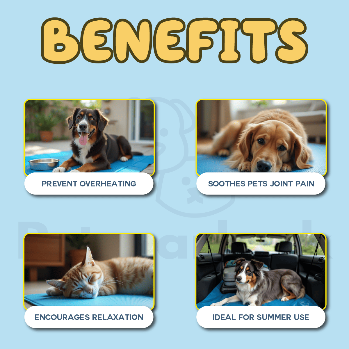 Pet Cooling Mat for Cats and Dogs pets-park-pk