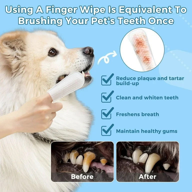 Pet Dental Cleaning Finger Wipes Pack of 3 pets-park-pk