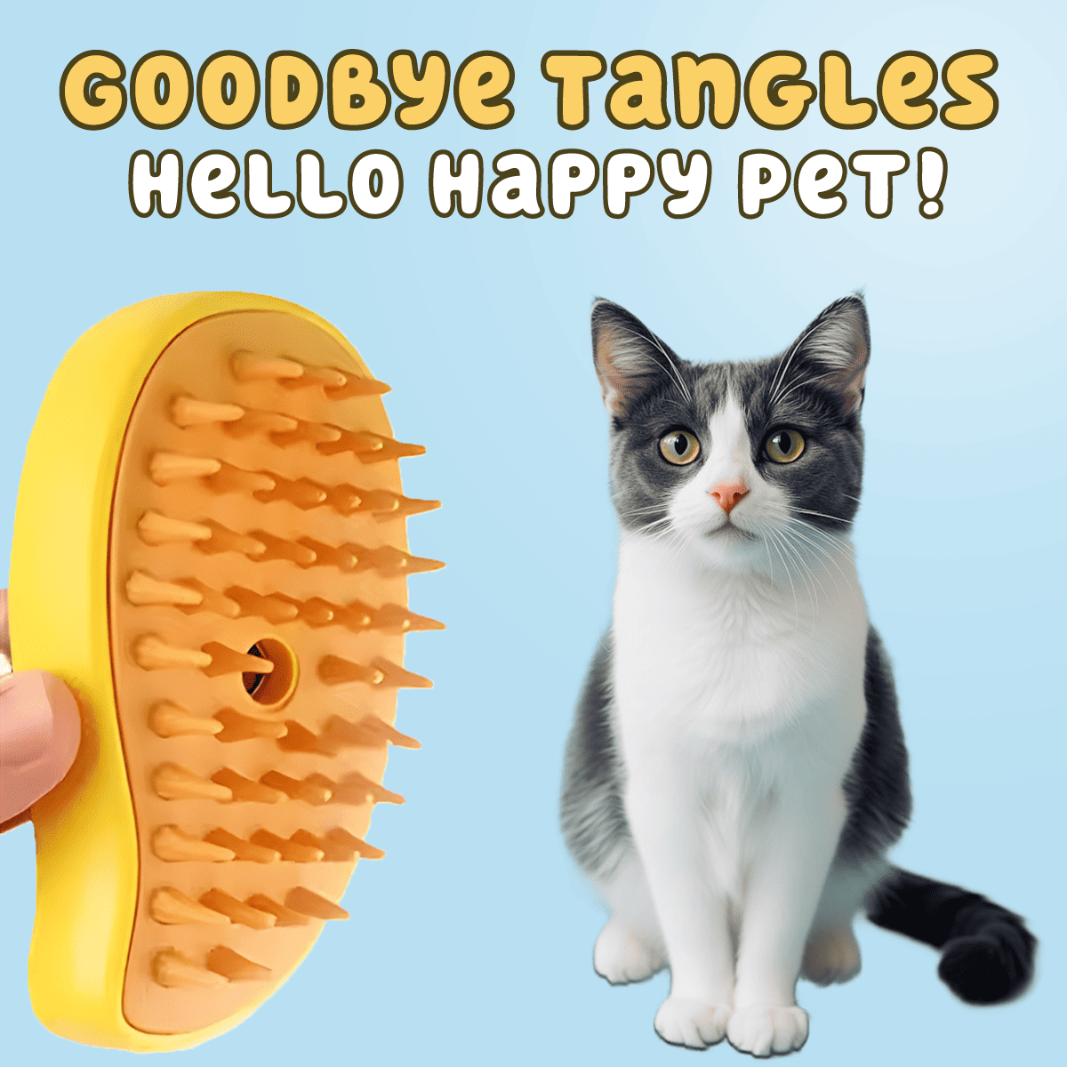 Pet Soft Steamy Brush for Removing Tangled And Loose Hair pets-park-pk