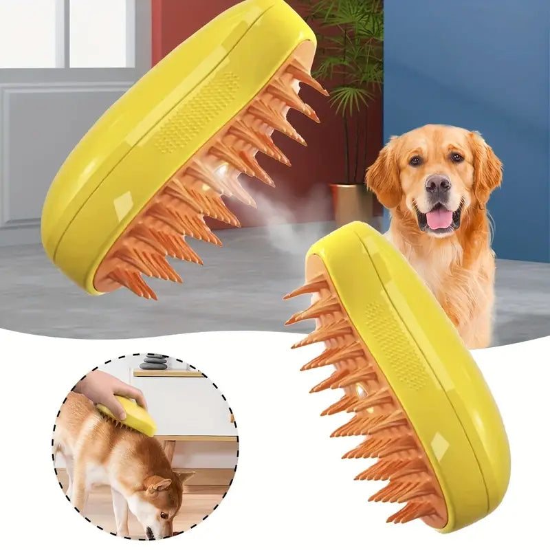 Pet Soft Steamy Brush for Removing Tangled And Loose Hair pets-park-pk
