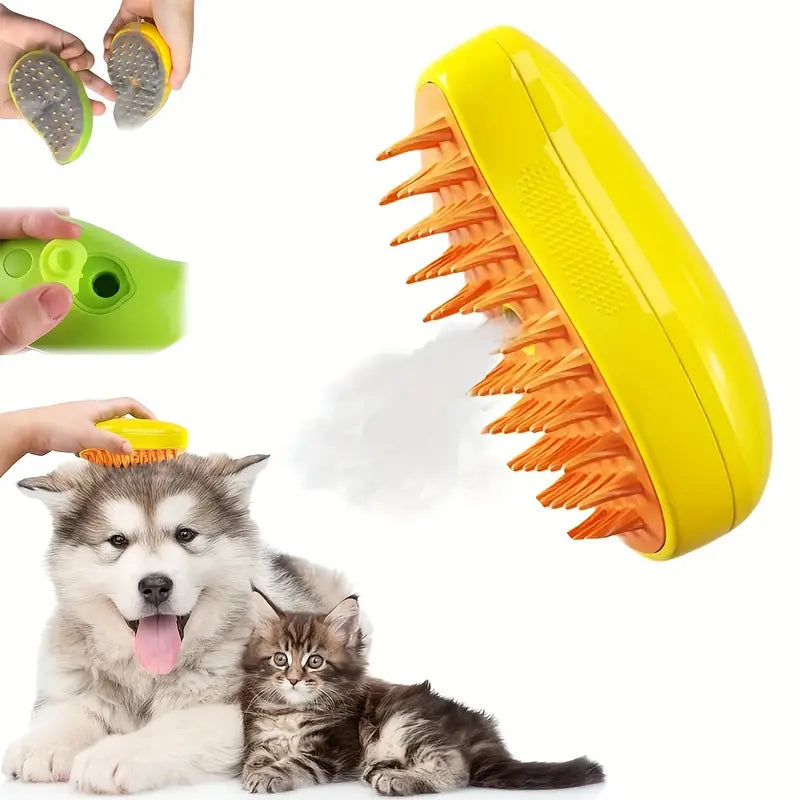 Pet Soft Steamy Brush for Removing Tangled And Loose Hair pets-park-pk