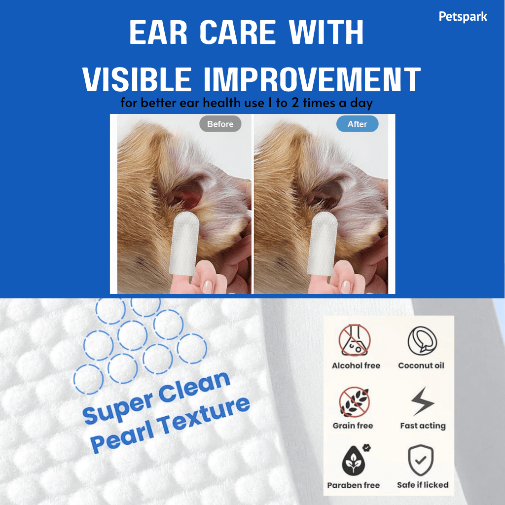 Pet Woven Finger Brush for Ear Cleaning Pack of 3 pets-park-pk