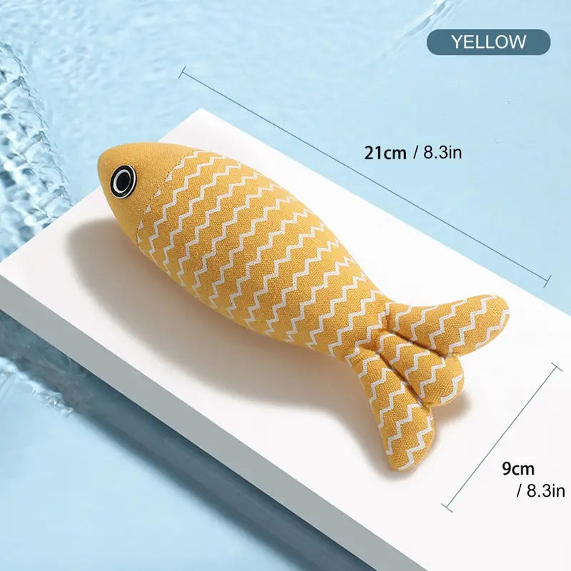Plush Pillow Fish Toy with Catnip pets-park-pk