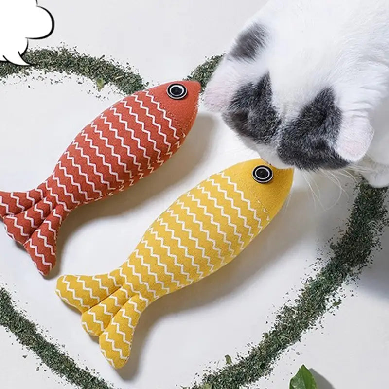 Plush Pillow Fish Toy with Catnip pets-park-pk