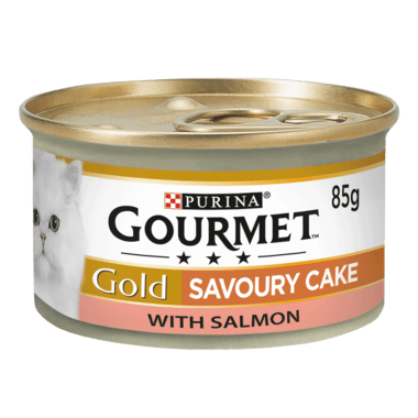 Purina Gourmet Gold Tin Gold Savoury Cake Salmon Wet Food 85Grams pets-park-pk