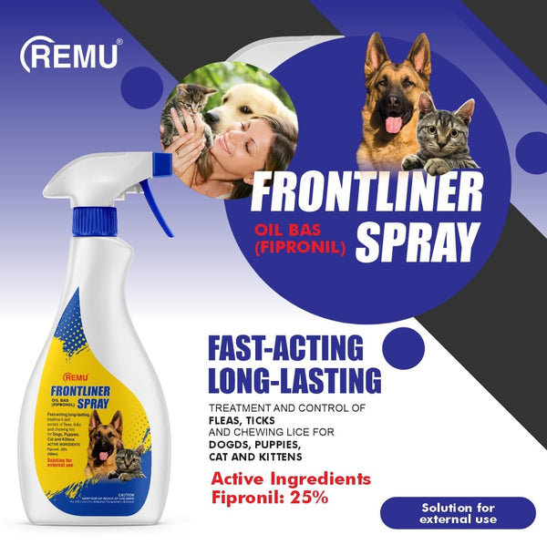 Remu Frontliner – Tick and Flea Spray pets-park-pk